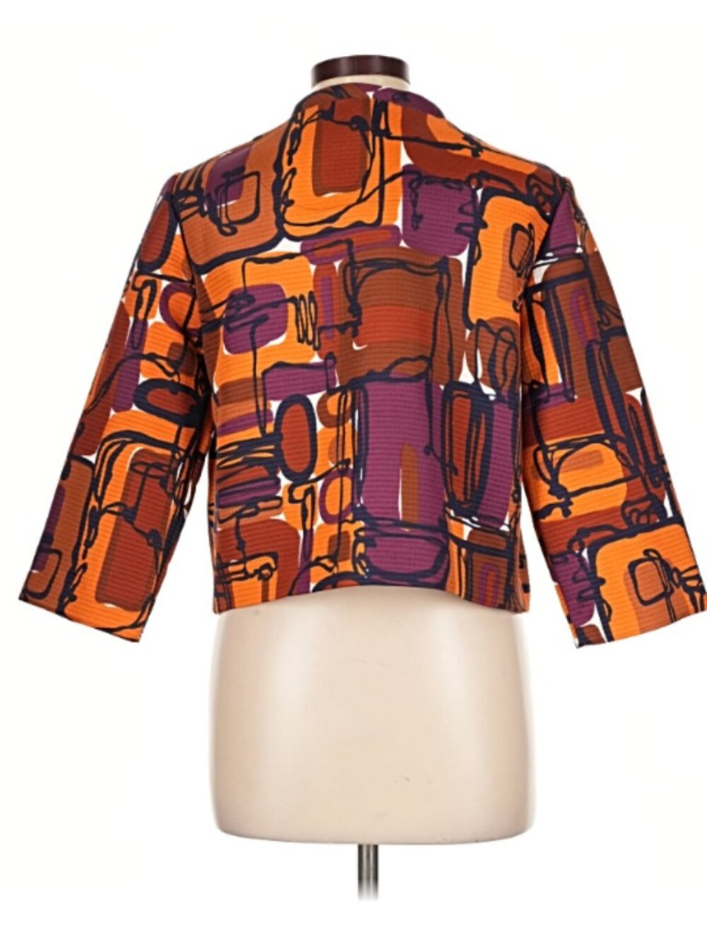 Ruby Rd. Abstract Print Cropped Jacket - Picture 3 of 6